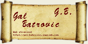 Gal Batrović vizit kartica